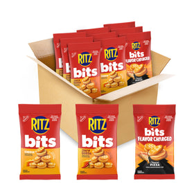 RITZ Bits Flavor Charged Cheese Pizza Crackers for on-the-go savoriness.
