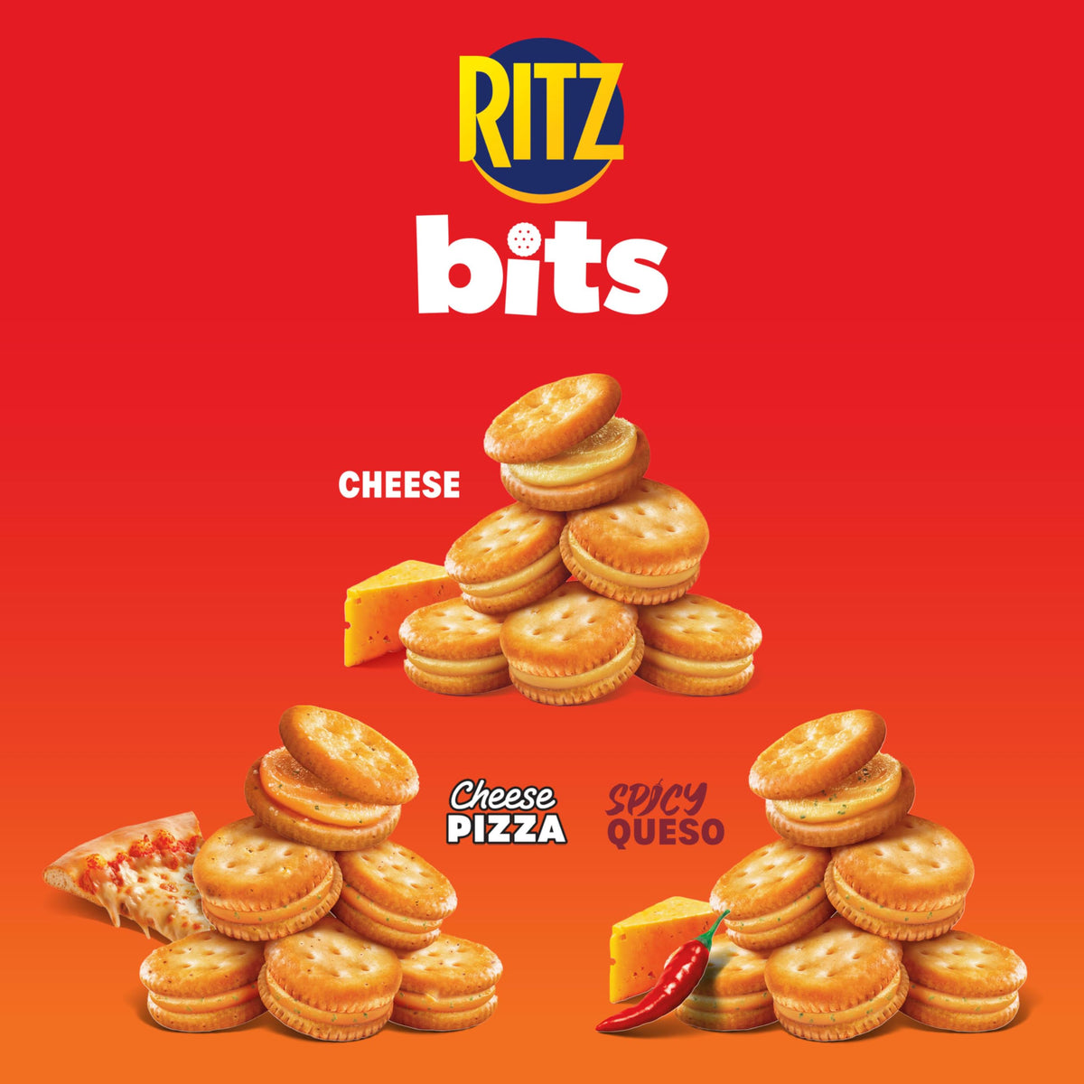RITZ Bits Variety Pack in nine 3 oz bags.