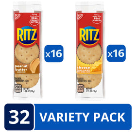 Ritz cheese sandwich crackers pack for a savory bite.