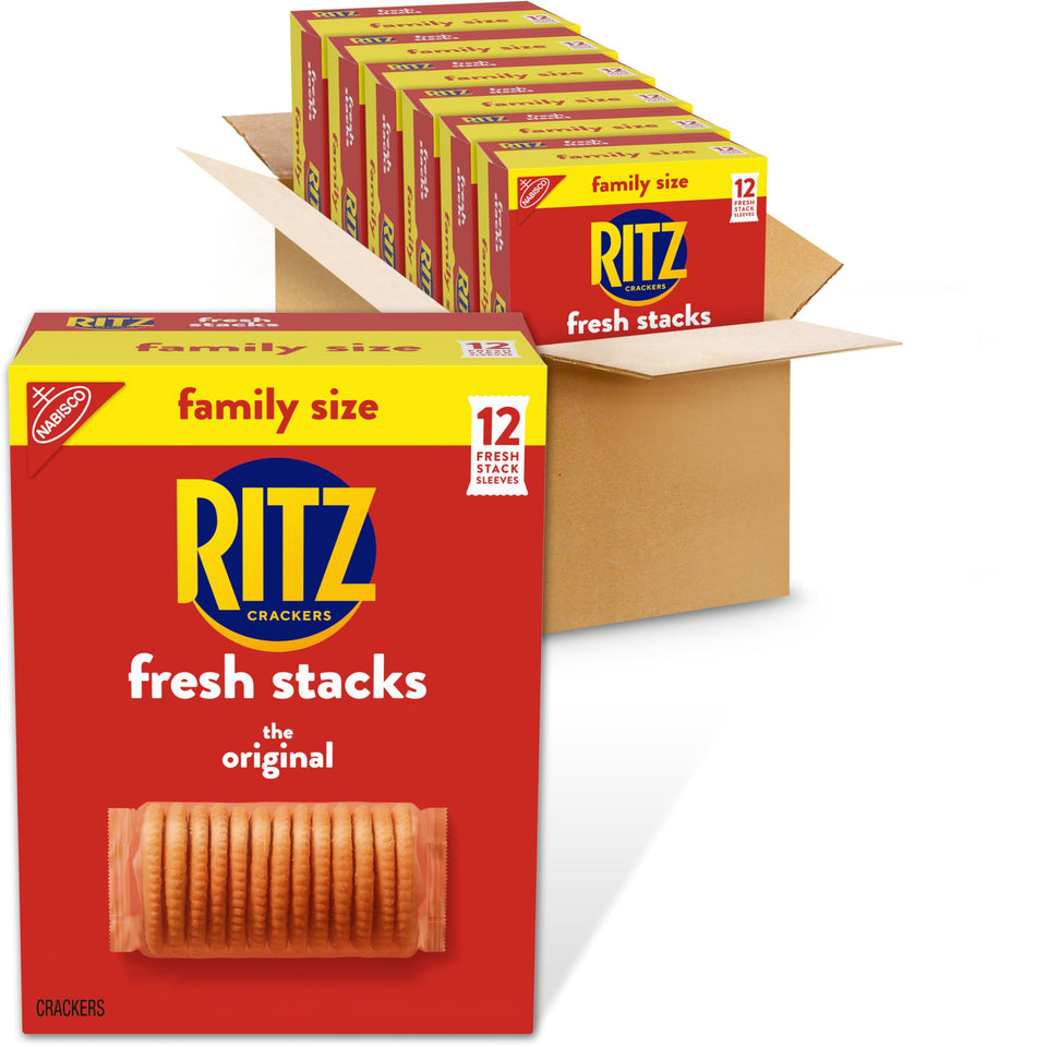 RITZ Fresh Stacks original crackers in family boxes for easy sharing.