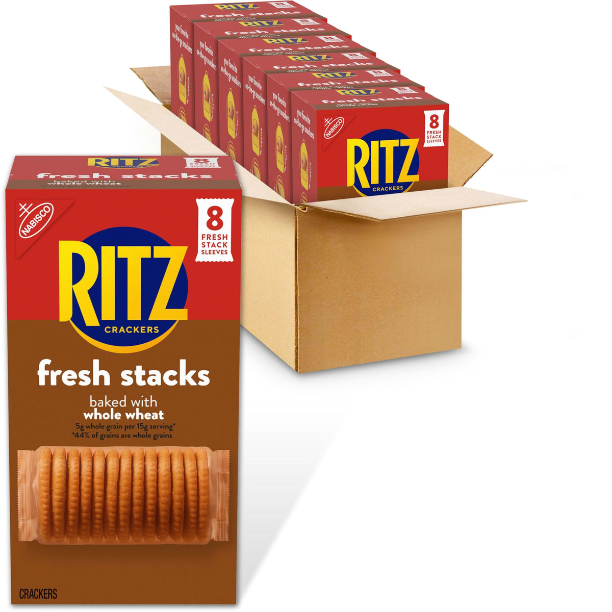 RITZ Fresh Stacks whole wheat crackers boxes for bulk storage and sharing