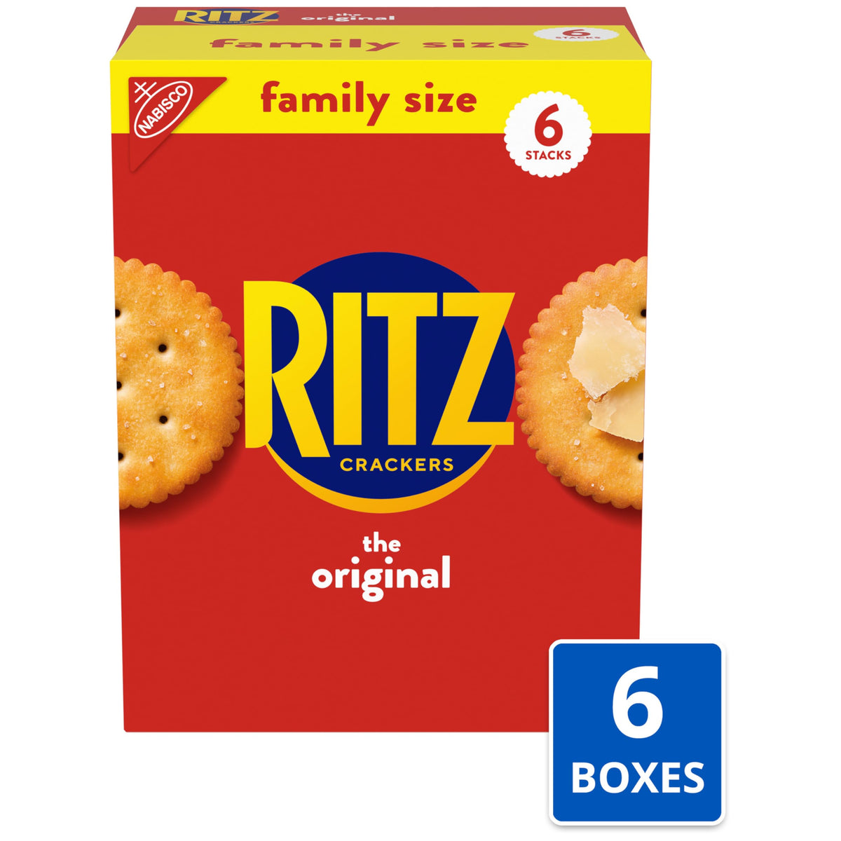 RITZ Original Crackers close-up reveals buttery, flaky texture