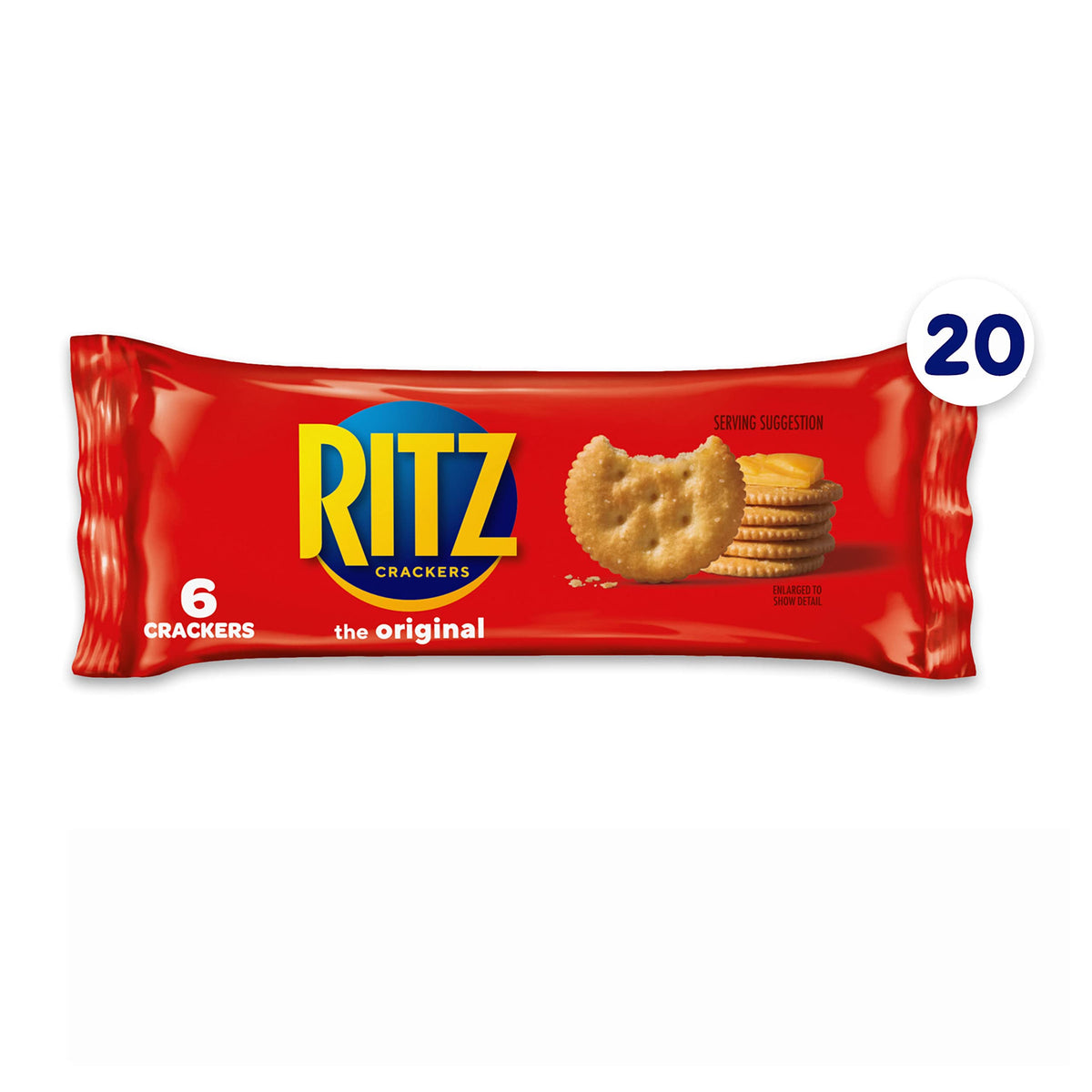 Close-up of flaky, buttery RITZ crackers highlighting crisp texture
