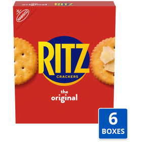 Ritz Original Crackers flaky texture snack captures crisp, satisfying bites for quick munching.