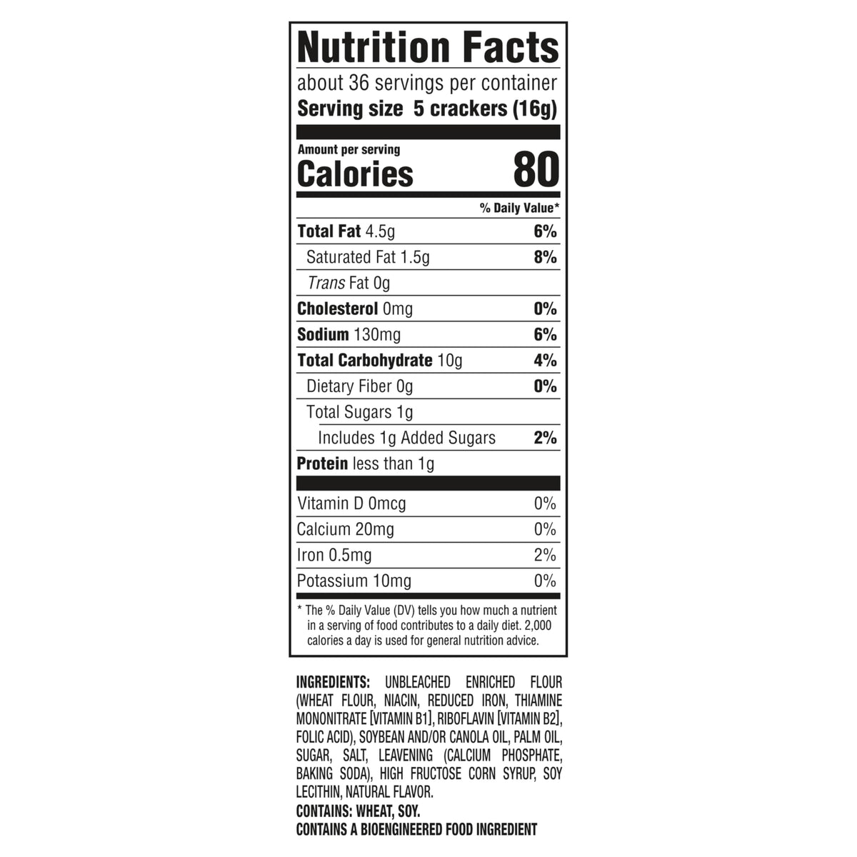 RITZ Original Crackers kosher certification on packaging