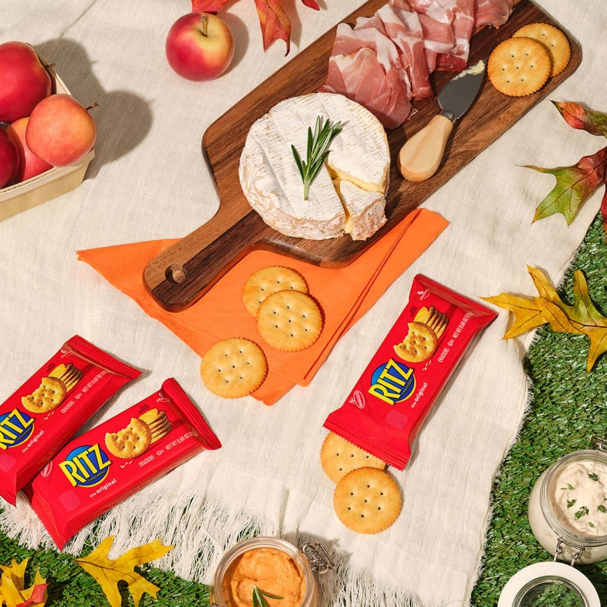 RITZ crackers in a lunchbox scene with convenient portions