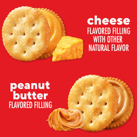 Ritz sandwich crackers close-up showing creamy filling.