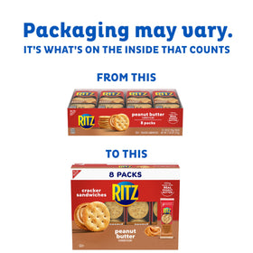 RITZ Sandwich Crackers on kitchen counter, everyday snack option.