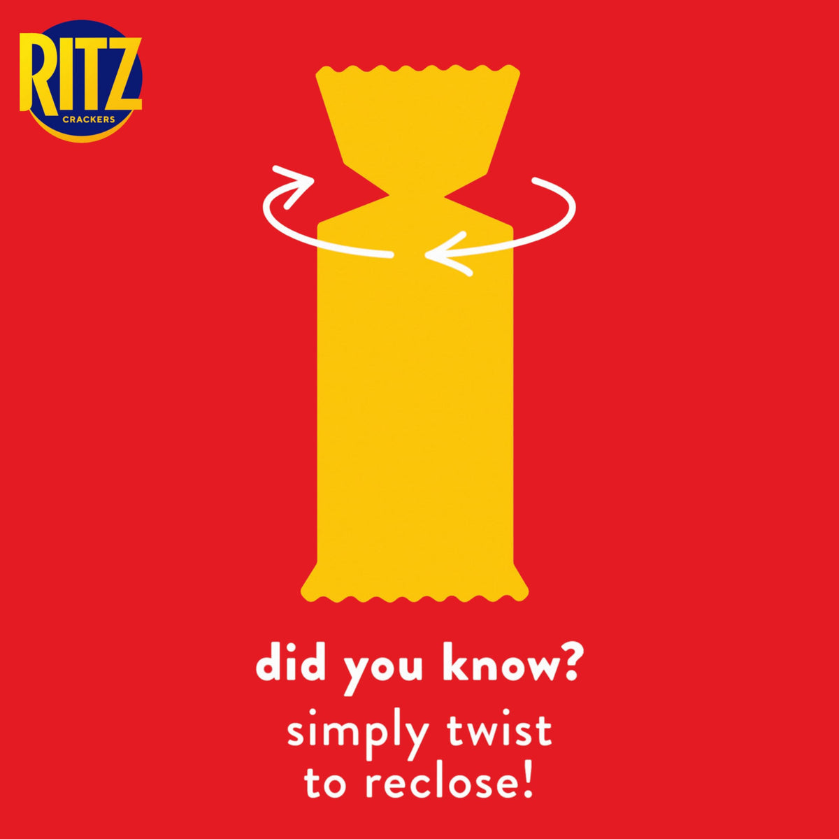 Ritz brand label on Whole Wheat Crackers packaging highlighting whole grain