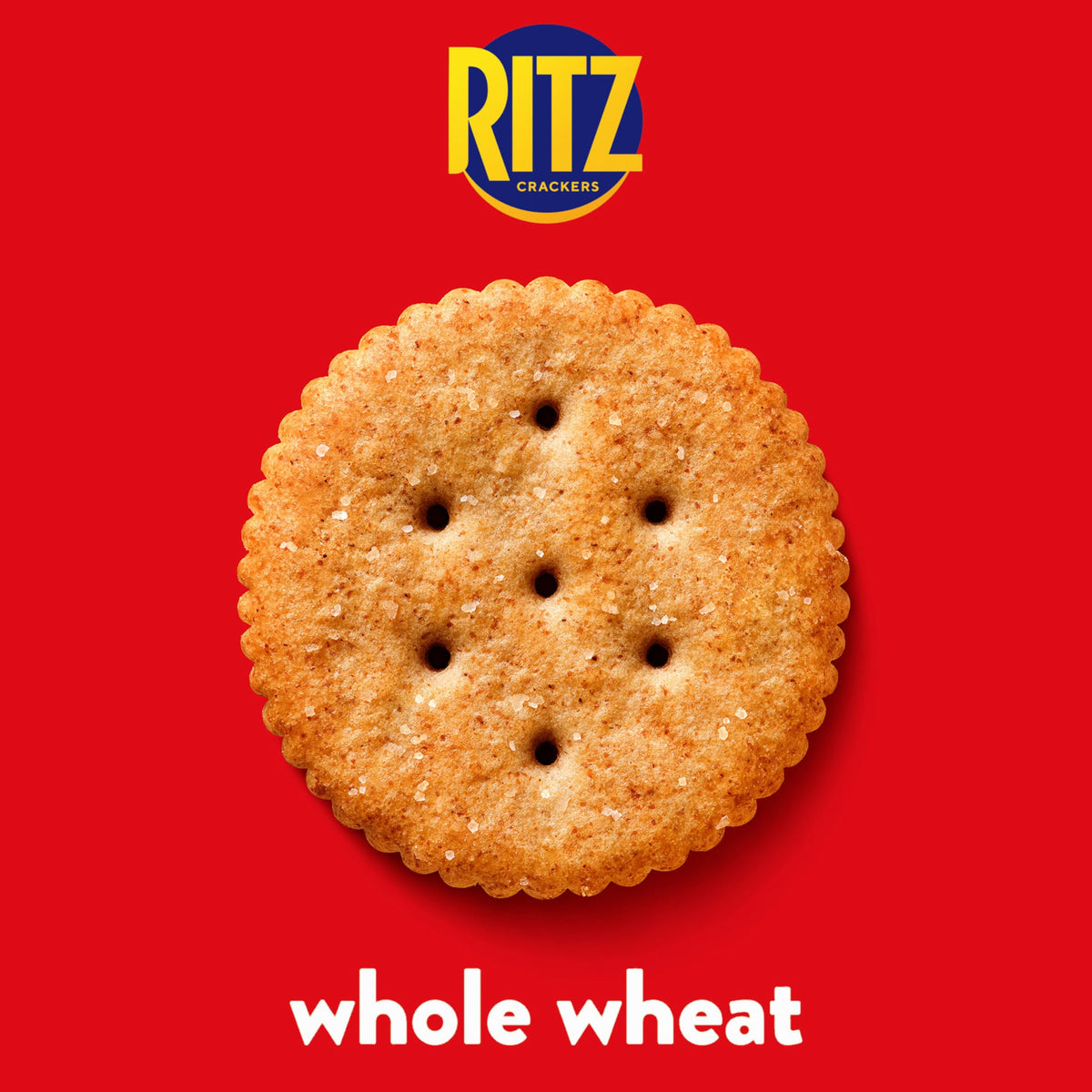 Ritz Whole Wheat Crackers close-up texture showing buttery, crisp layers