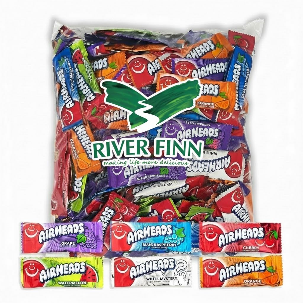 River Finn Organics Airheads Mini Bars bulk pack, 75 pieces, ideal for parties and sharing.