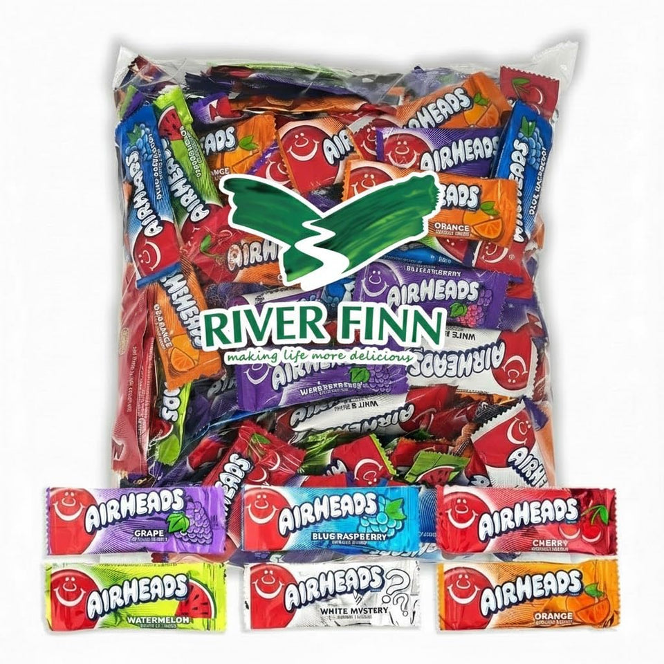 River Finn Organics Airheads Mini Bars bulk pack, 75 pieces, ideal for parties and sharing.