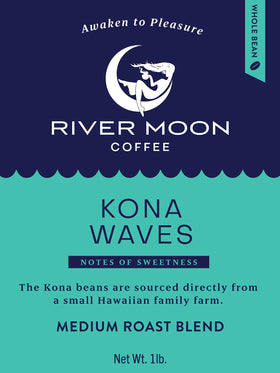 River Moon Kona Waves morning ritual scene implies a satisfying start to the day.