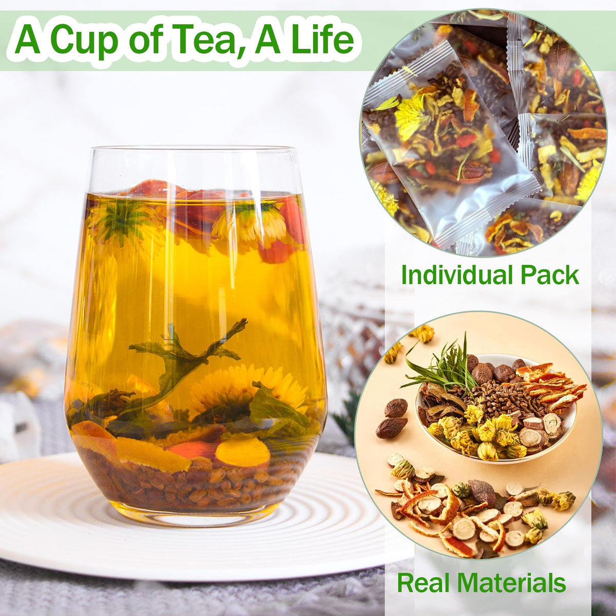 Rlvym natural ingredients close-up for gentle detox and balance
