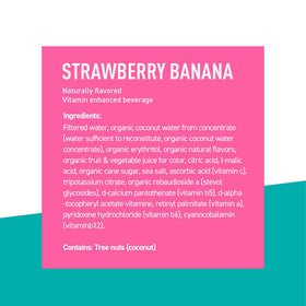 ROAR Complete Hydration packaging box communicates organic, non-GMO, and strawberry banana profile