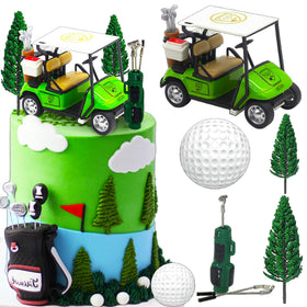Roaring Good Time luxury golf cake decoration adds a stylish centerpiece to your cake