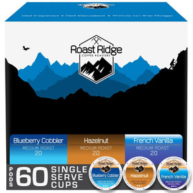 Roast Ridge Blueberry Cobbler pod for Keurig with fruity aroma.