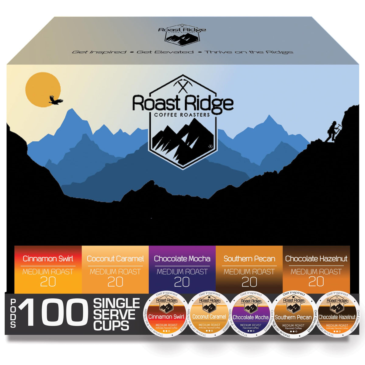Roast Ridge Cinnamon Swirl pod for fragrant, quick morning brew.