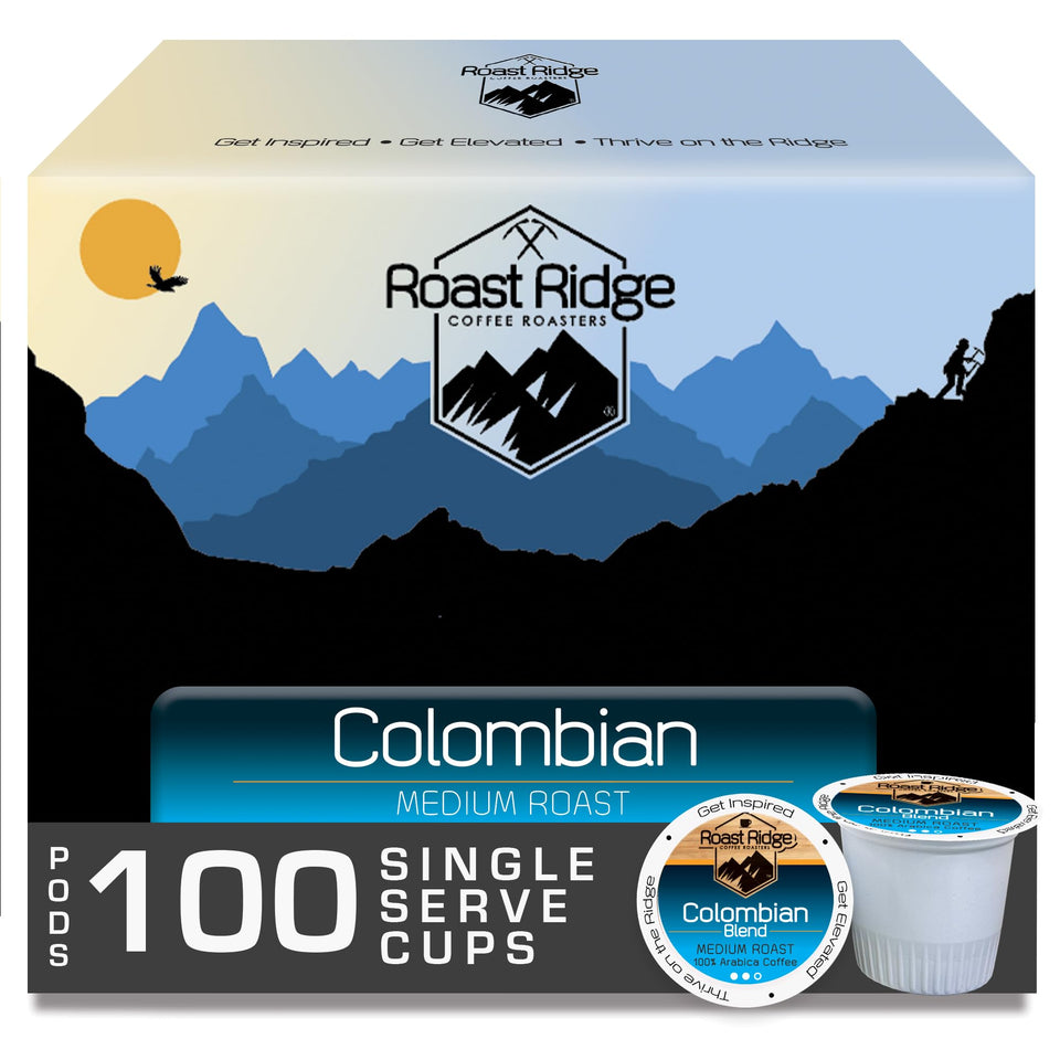 Roast Ridge Colombian blend pod ready for easy Keurig brewing and flavorful mornings.
