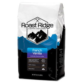 Roast Ridge French Vanilla coffee bag, aromatic infusion for a balanced morning cup.