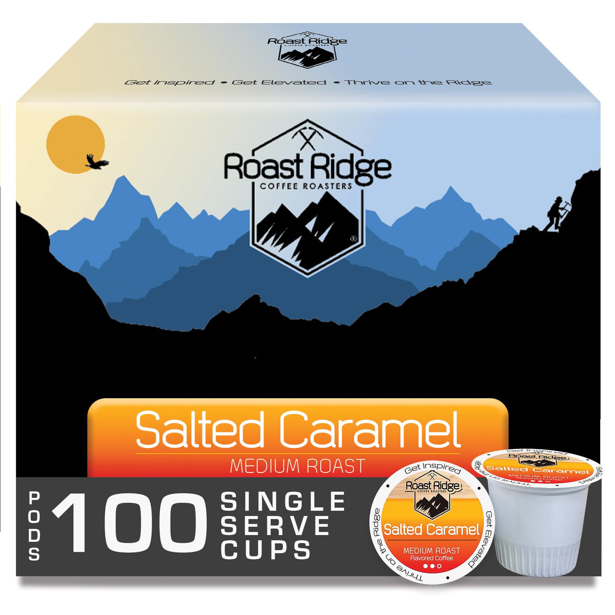Roast Ridge salted caramel pods pack with inviting morning aroma