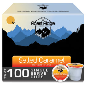 Roast Ridge salted caramel pods pack with inviting morning aroma