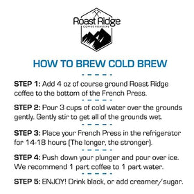 Roast Ridge USA-packaged coffee emphasizes freshness and quality.