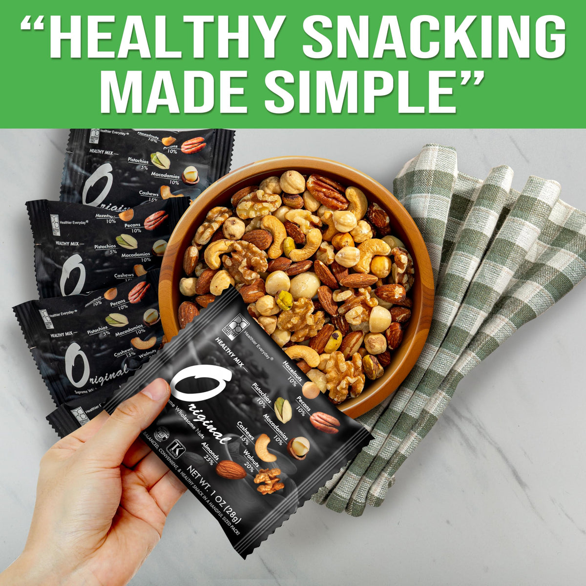 Roastery Coast Daily Nuts Original kitchen-snack setup