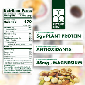 Roastery Coast Daily Nuts Original salt-free, no peanuts option