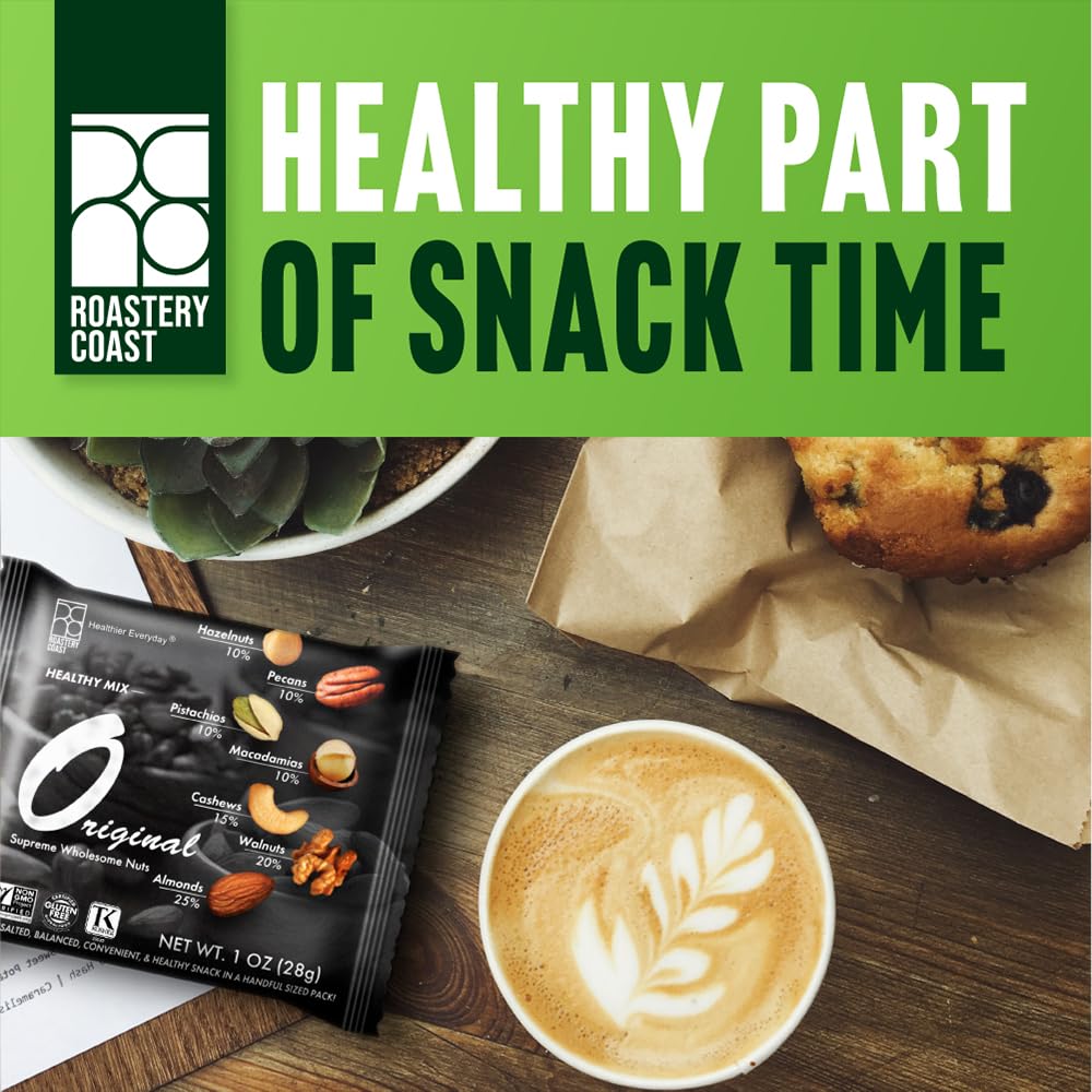 Roastery Coast Daily Nuts Original trail-snack pack in backpack