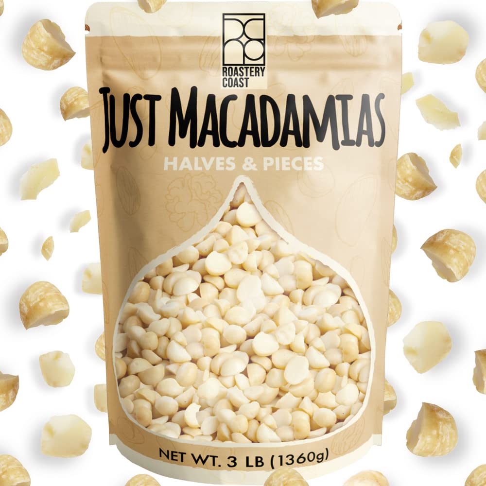 Roastery Coast daily nuts macadamia raw unsalted, ideal for clean snacking