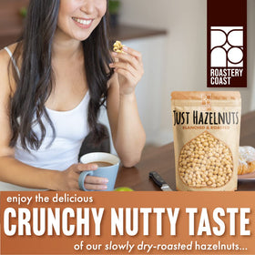 Roastery Coast kosher-certified hazelnuts for dietary needs.