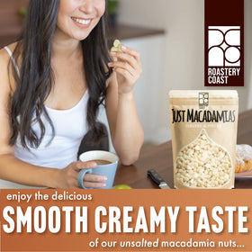 Roastery Coast macadamia butter jar, creamy spread for toast