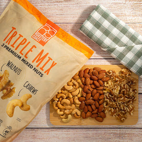 Roastery Coast mixed-nuts-almond-cashew-walnut showcases a balanced crunch for workouts or desk breaks.