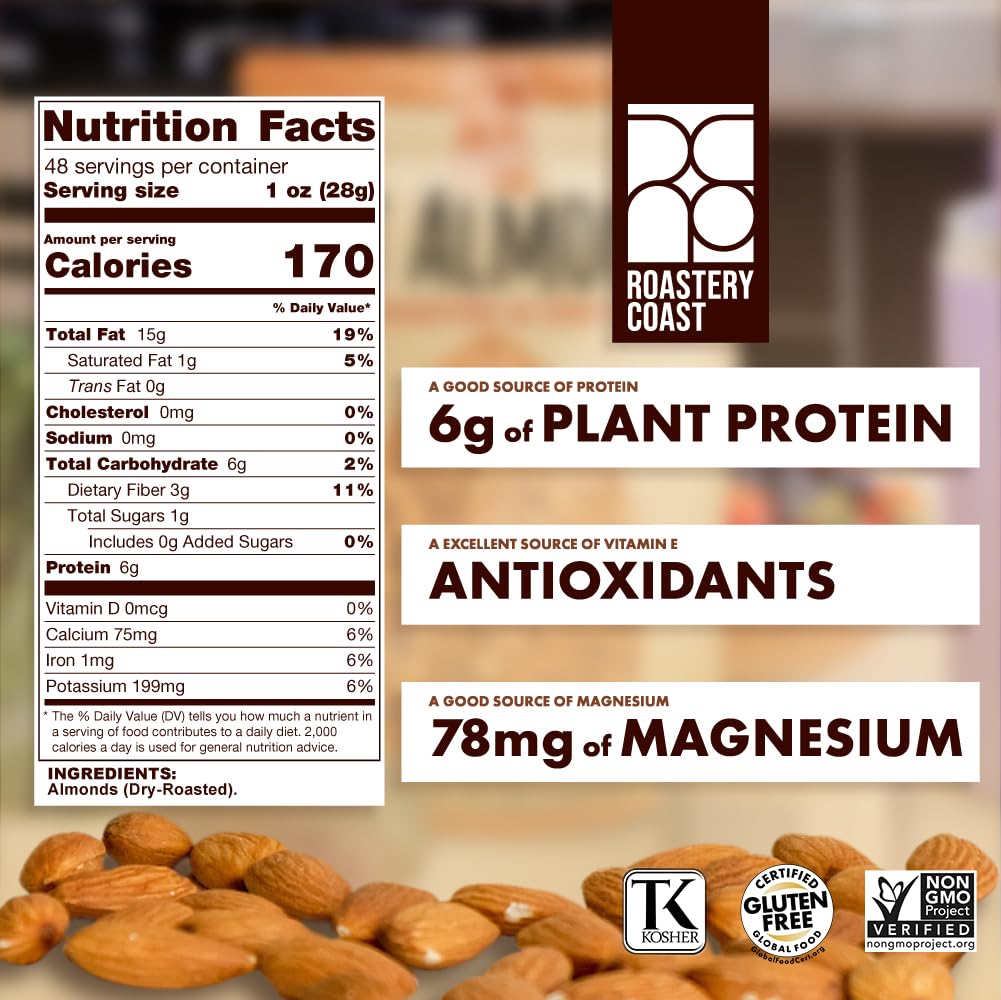 Roastery Coast plant protein almonds suitable for smoothies and baking