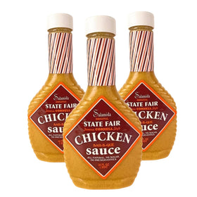 The Rob Salamida Original NY State Fair Cornell-style marinade bottles ready for backyard grilling.