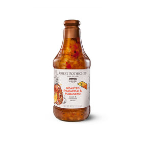 Robert Rothschild Farm roasted pineapple habanero glaze in a 40 oz jar, ideal for finishing poultry