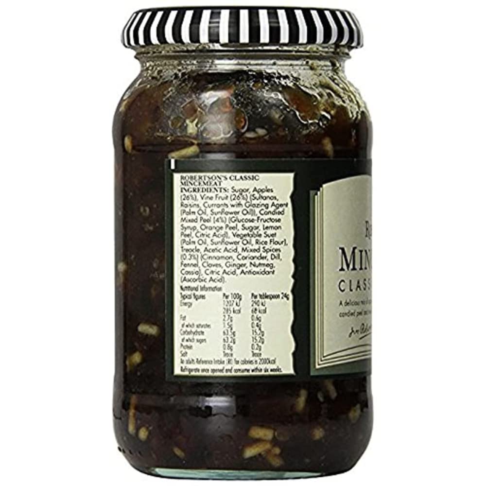 Robertson's Mincemeat 411g Pack-2 close-up showing fruits and spices for convenient pastry filling