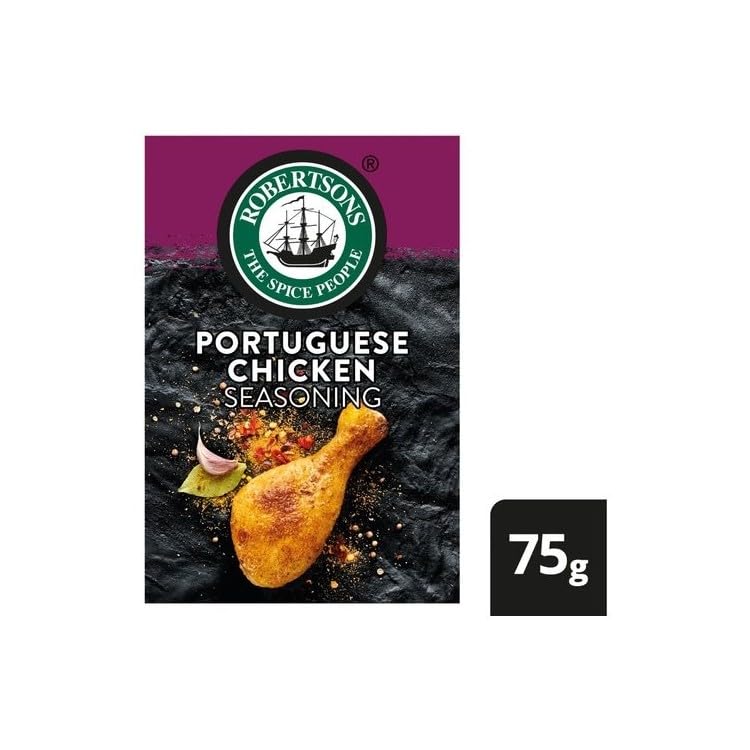 Robertsons Portuguese Chicken 75g grilled chicken with bold aroma and flavor.