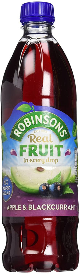 Robinsons Apple & Blackcurrant No Sugar Added 1L kids lunch idea promotes easy hydration.