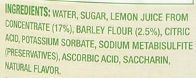 Robinsons Lemon Barley Water ingredients list hints at natural flavor