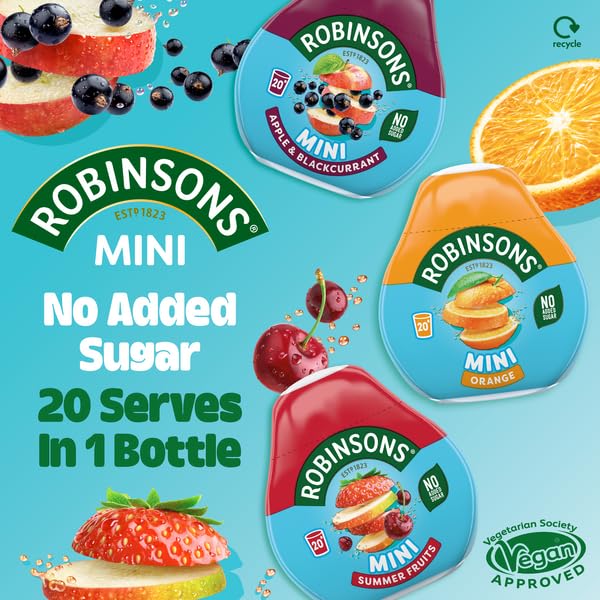 Robinsons Mini orange travel size 66ml designed for carry-on hydration.