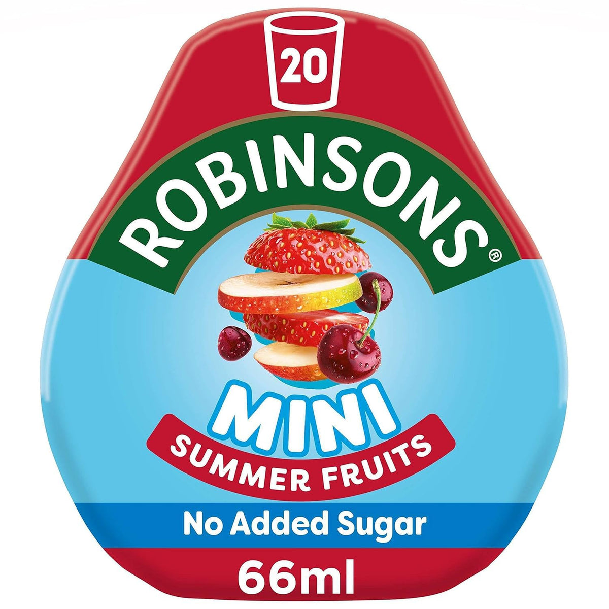 Robinsons Mini Summer Fruits squash six-pack pouch for on-the-go refreshment.