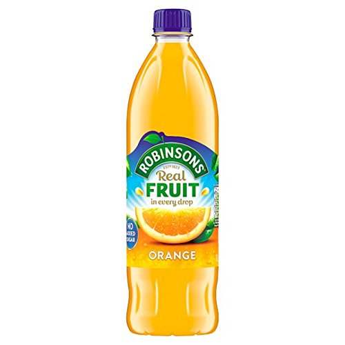 Robinsons Orange No Sugar Added 1L bottle for family-friendly, sugar-free refreshment.