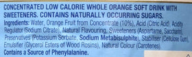 Robinsons orange squash suitable for vegetarians and vegans.