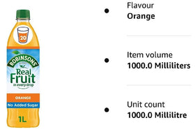 Robinsons pack of four bottles on display.