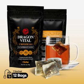 Robutop Dragon Vital Tea daily routine visual for wellness.