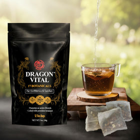 Robutop Dragon Vital Tea hot serve with earthy aroma.