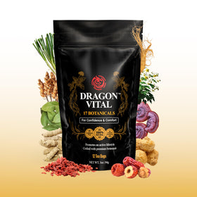 Robutop Dragon Vital Tea packaging showing natural energy option.