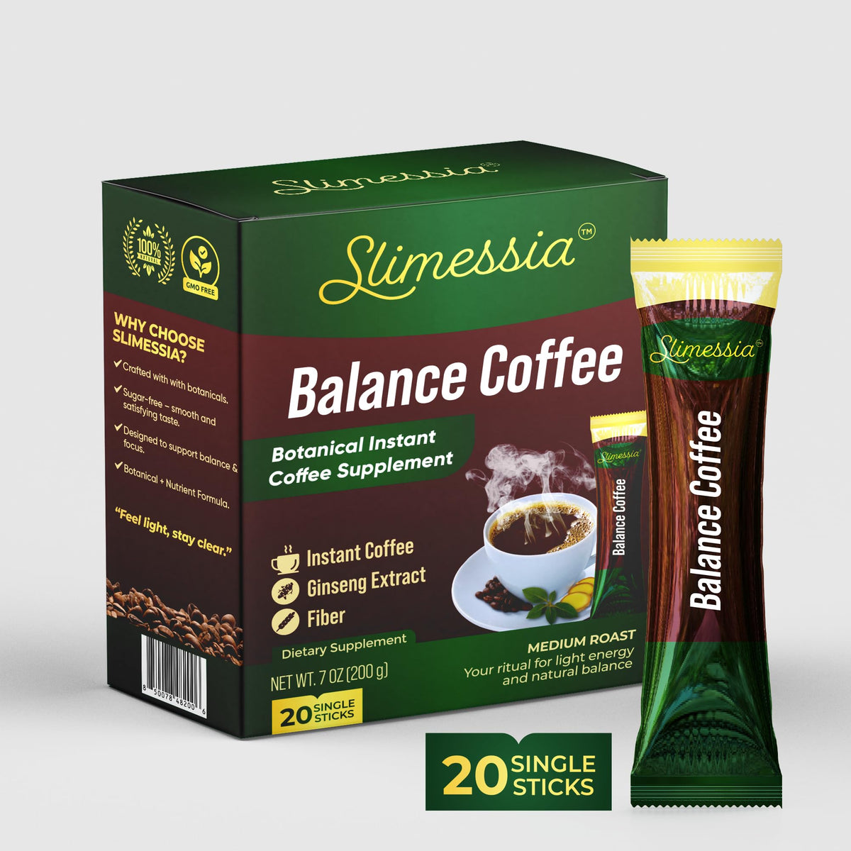 Robutop Slimessia Balance sachet being stirred to dissolve.